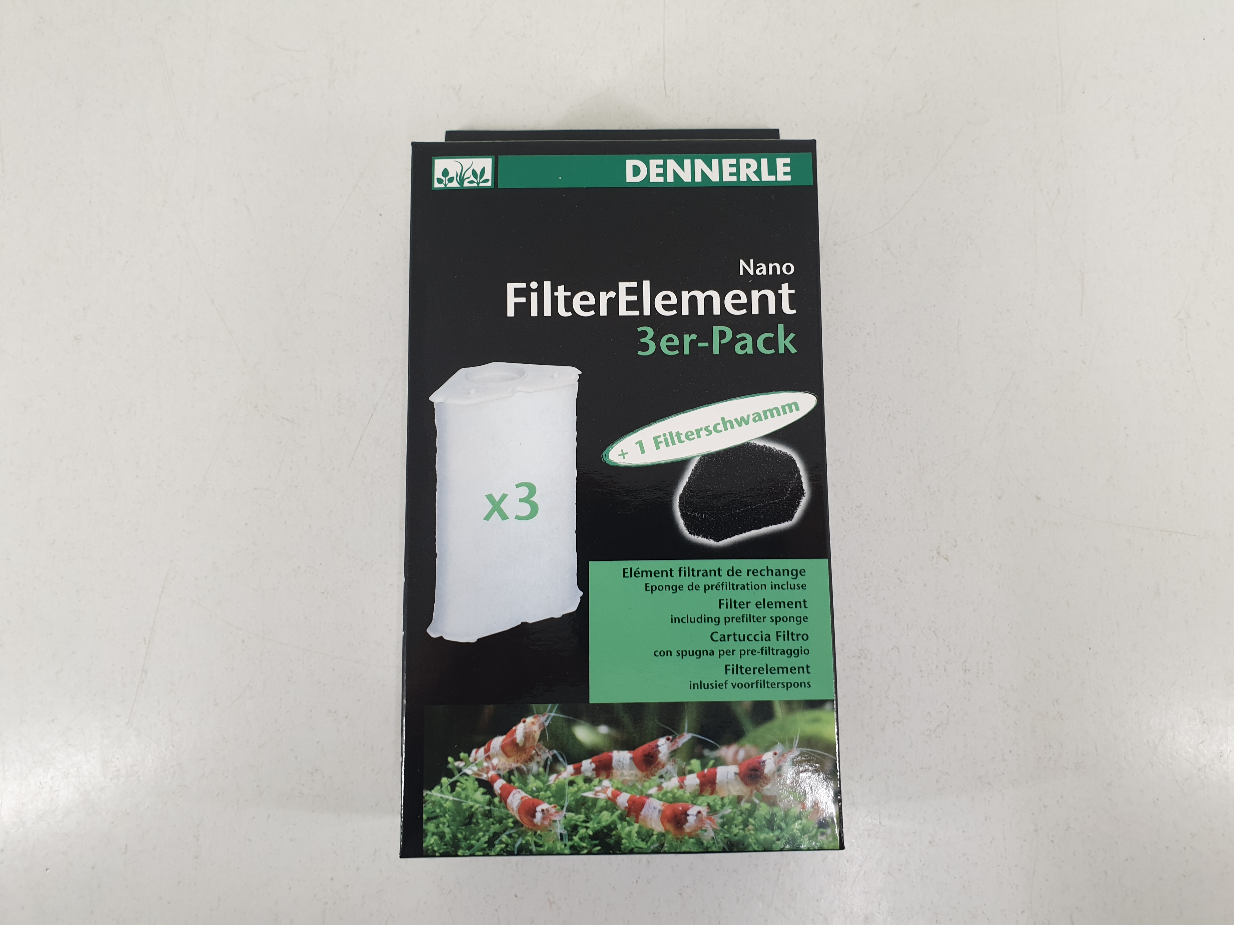 Dennerle Nano FilterElement 3er-Pack + 1 Filterschwamm - für Nano Eckfilter