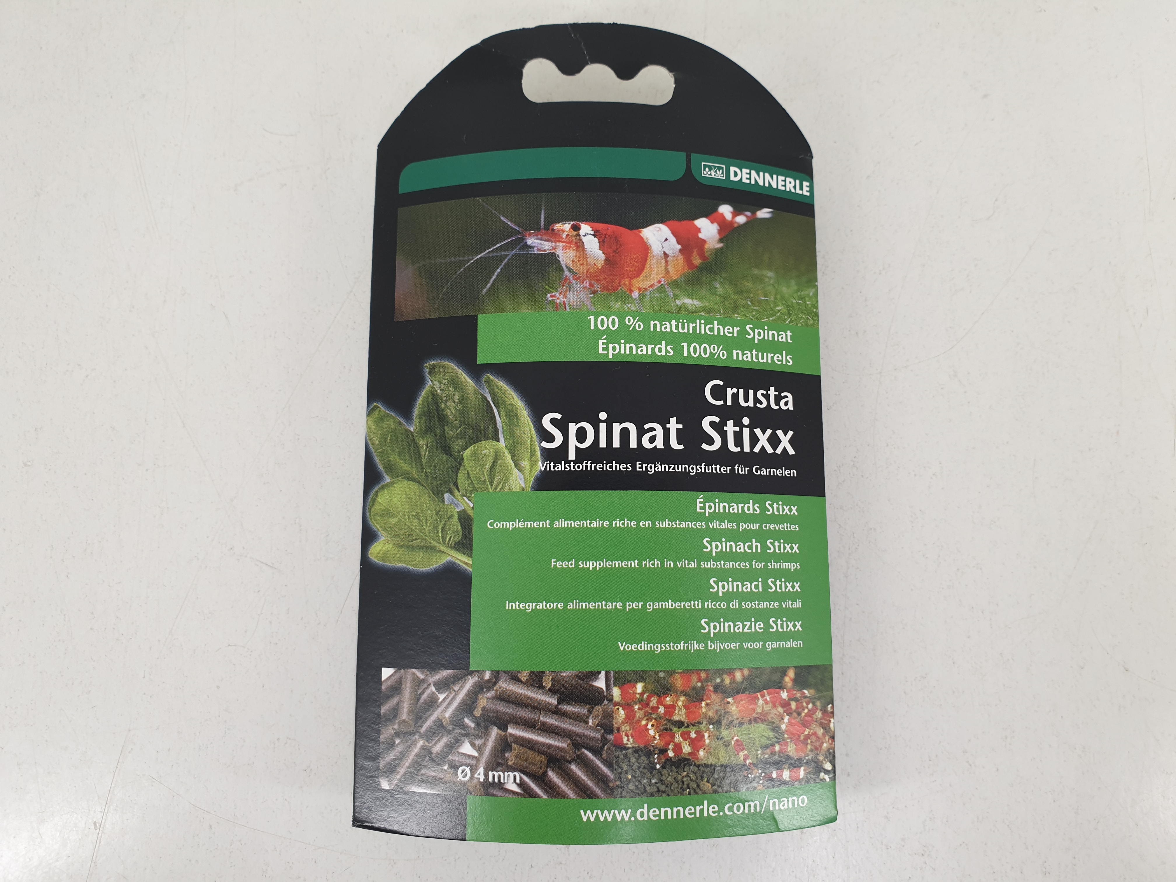 Dennerle Crusta Spinat Stixx - vitalstoffreiche Spinat-Sticks für Garnelen 30g