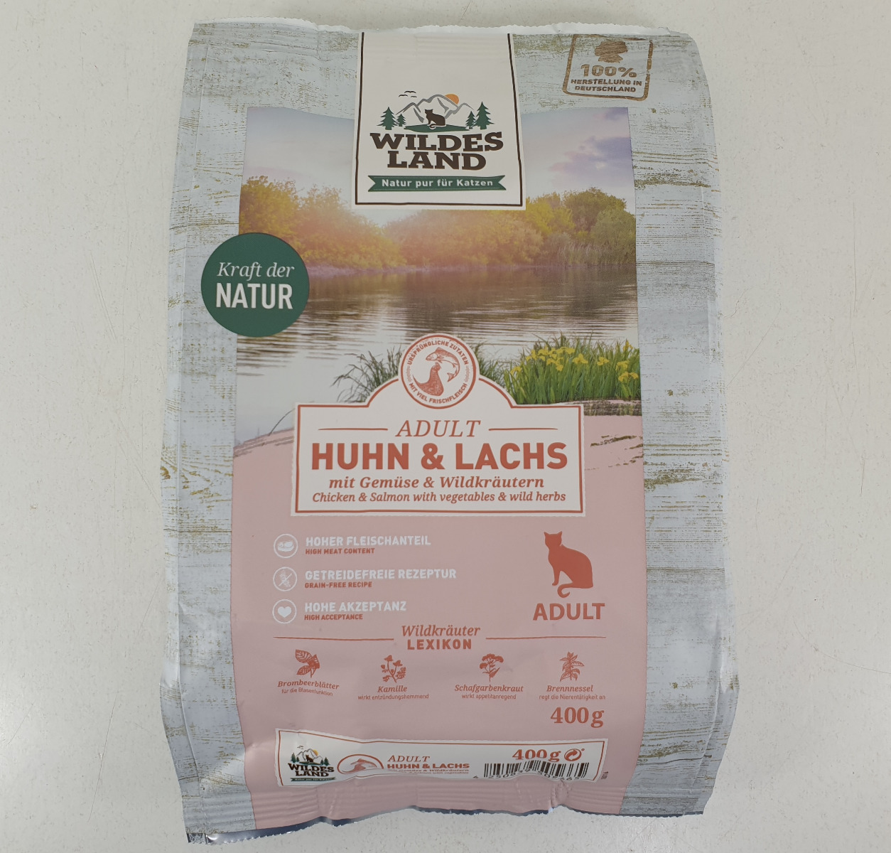 Wildes Land Trockenfutter Huhn & Lachs 400g